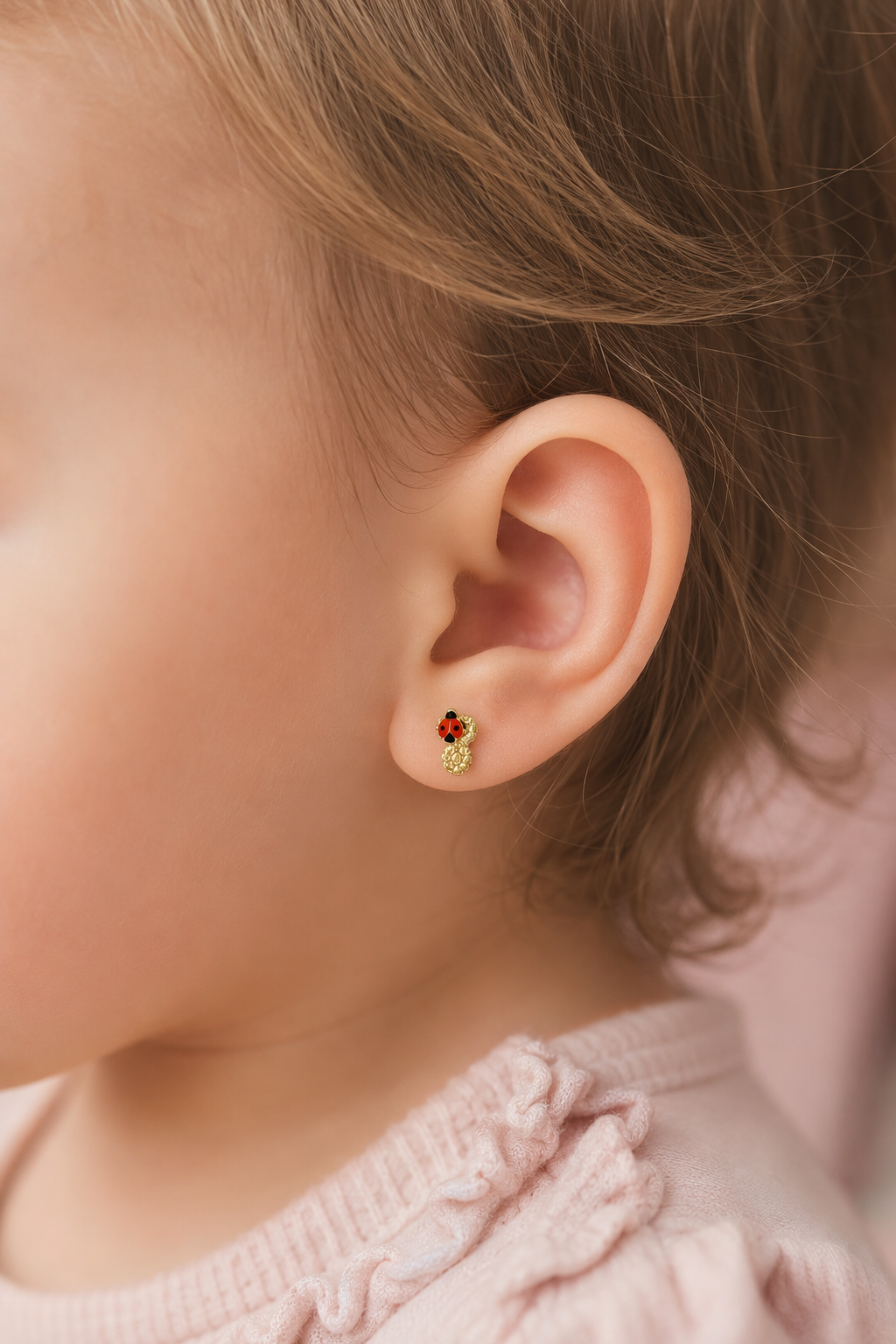 Sonsuzluk Uğurböceği Küpe
